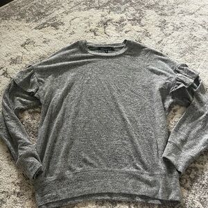 Ruffle sleeve gray Sweater